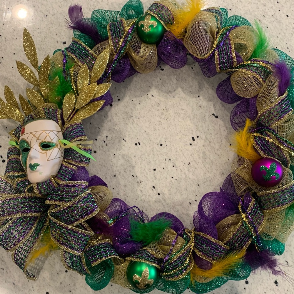 Mardi Gras Wreath